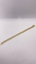 Load image into Gallery viewer, 9.7mm Men’s Monaco Cuban Link Bracelet In 10 KT Yellow Gold