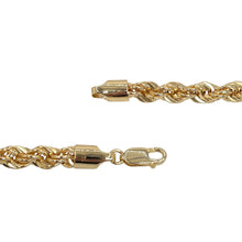 Load image into Gallery viewer, 6mm Diamond Cut Rope Chain In 14 KT Yellow Gold