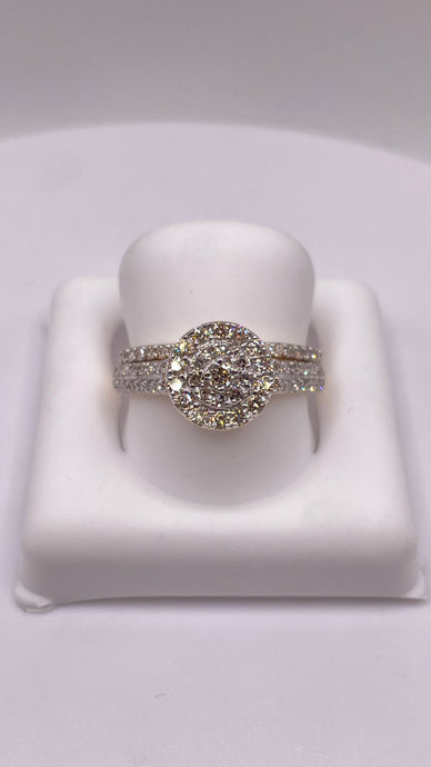 0.75 CT. Natural Diamond Round Shape Women’s Engagement Set In 10 KT Yellow Gold