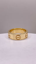 Load image into Gallery viewer, 18 KT Yellow Gold Cartier Inspired Love Ring