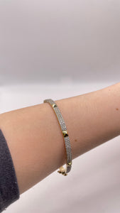 CZ Bangle In 10 KT Yellow Gold