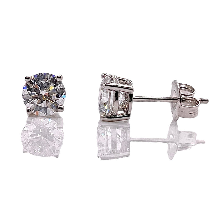 1.50 CT. Lab Grown Diamond Stud Earrings In 14 KT White Gold