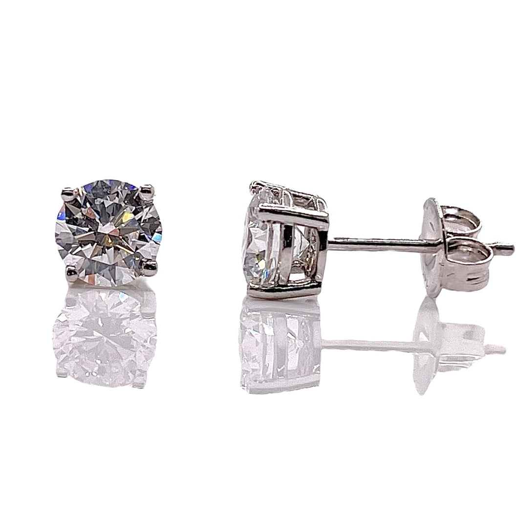 1.50 CT. Lab Grown Diamond Stud Earrings In 14 KT White Gold