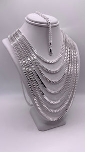 3mm Franco Chain/Bracelet In Silver