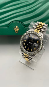 36mm DateJust Rolex With Diamond Dial & Diamond Bezel