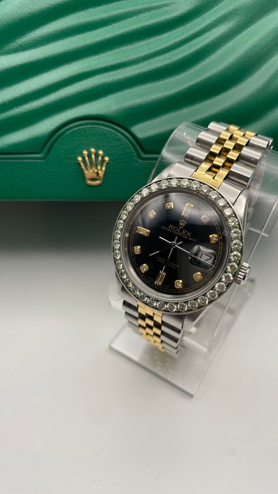 36mm DateJust Rolex With Diamond Dial & Diamond Bezel