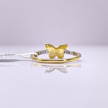 Load image into Gallery viewer, 0.28 CT. Natural Diamond Butterfly Ring In 10 KT Yellow Gold