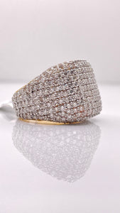 8.98 CT. Natural Diamond Men’s Ring In 10 KT Yellow Gold