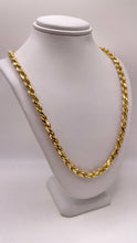 Load image into Gallery viewer, 5mm Solid Rope Chain In 10 KT Yellow Gold