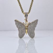 Load image into Gallery viewer, 1.27 CT. T.D.W Natural Diamond Butterfly Pendant In 10 KT Yellow Gold