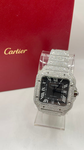 Cartier Santos Large With Natural VVS Diamonds