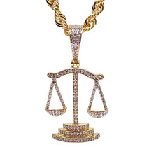 Load image into Gallery viewer, 0.68 CT. Natural Diamond Scale Pendant In 10 KT Yellow Gold