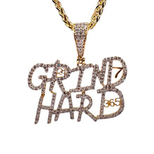 Load image into Gallery viewer, 0.78 CT. Natural Diamond Grind Hard 24/7 365 Pendant In 10 KT Yellow Gold