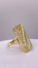 Load image into Gallery viewer, 14 KT Women’s Diamond Cut Rectangle Shape Ring