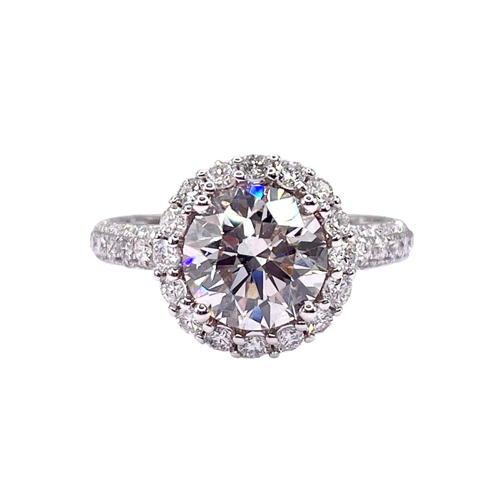 3.02 CT. Lab Grown Diamond Engagement Ring In 14 KT White Gold