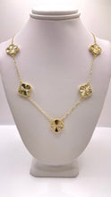Load image into Gallery viewer, 5 Clover Necklace In 10 KT Yellow Gold