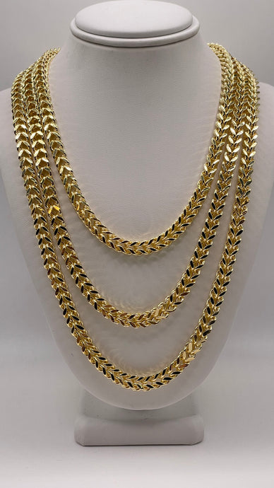 5.5mm Franco Link Chain In 10 KT Yellow Gold