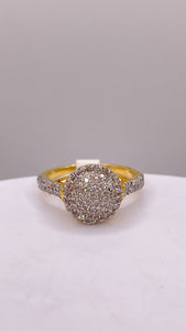 0.76 CT. Natural Diamond Women’s Round Shape Ring In 10 KT Yellow Gold