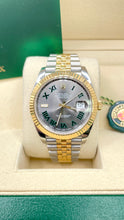 Load image into Gallery viewer, 41mm Two-Tone DateJust Rolex With Wimbledon Grey Dial