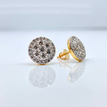 Load image into Gallery viewer, 1.37 CT. Natural Diamond Round Shape Earring In 10 KT Yellow Gold