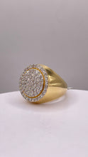 Load image into Gallery viewer, 1.49 CT. Natural Diamond Men’s Circle Shape Ring In 10 KT Yellow Gold