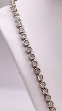 Load image into Gallery viewer, Approx 3.00 CT. Natural Diamond Illusion Setting Tennis Chain In 10 KT White Gold