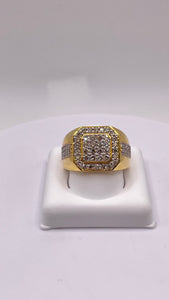 1.45 CT. Natural Diamond Men’s Ring In 10 KT Yellow Gold