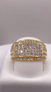 1.50 CT. Natural Diamond Men’s Ring In 10 KT Yellow Gold