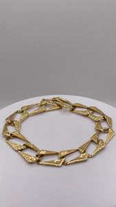 11.8mm Men’s Link Bracelet In 10 KT Yellow Gold