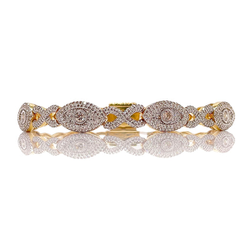 5.49 CT. Natural Diamond Bracelet In 10 KT Yellow Gold