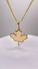 Load image into Gallery viewer, 0.46 CT. Natural Diamond Maple Leaf Pendent In 10 KT Yellow Gold