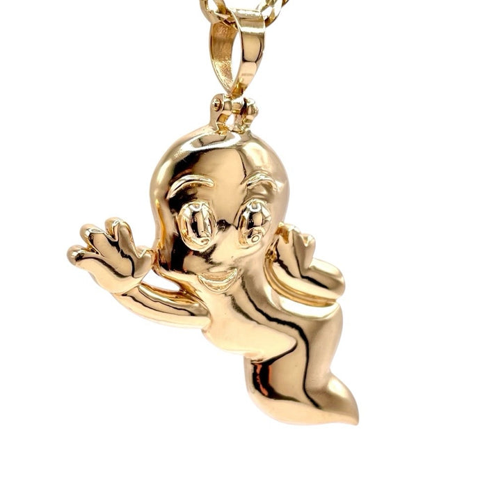 Ghost Pendent In 10 KT Yellow Gold