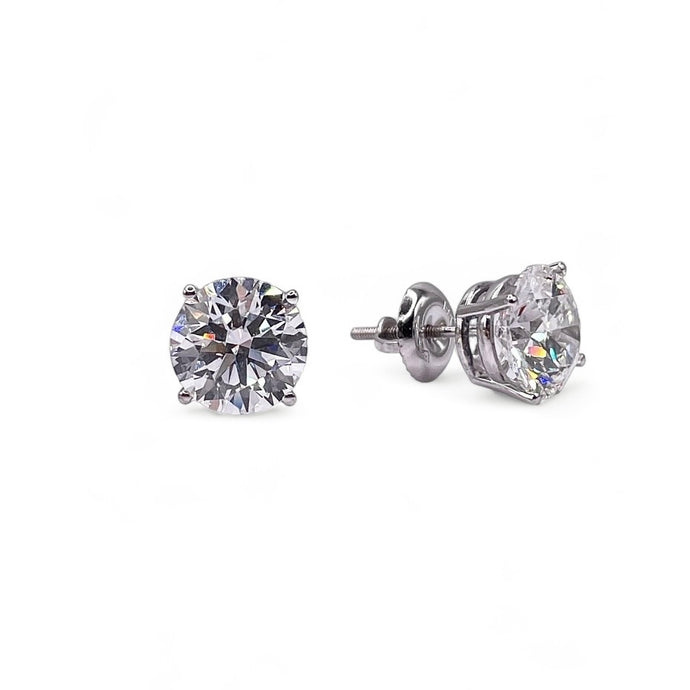4.00 CT. Lab Grown Diamond Stud Earrings In 14 KT White Gold