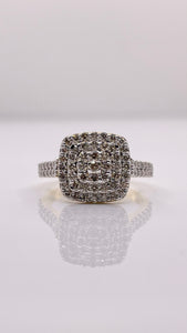 0.87 CT. Natural Diamond Ladies Ring In 10 KT Yellow Gold