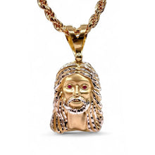 Load image into Gallery viewer, Diamond-Cut Jesus Pendent In 10 KT Yellow Gold