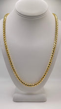 Load image into Gallery viewer, 5.9mm Solid Diamond Cut Millennium Franco Link Chain In 10 KT Yellow Gold