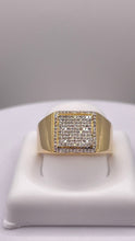 Load image into Gallery viewer, 0.33 CT. Natural Diamond Men’s Square Shape Ring In 10 KT Yellow Gold