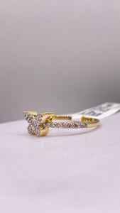 0.28 CT. Natural Diamond Butterfly Ring In 10 KT Yellow Gold