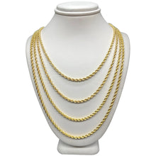 Load image into Gallery viewer, 2.7mm Solid Rope Chain In 10 KT Yellow Gold