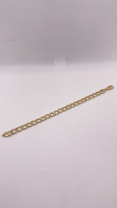 9mm Men’s Curb Link Bracelet In 10 KT Yellow Gold