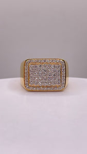 0.98 CT. Natural Diamond Men’s Ring In 10 KT Yellow Gold