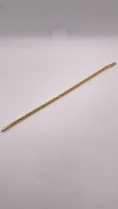 3.9mm Palm Wheat Franco Link Bracelet In 10 KT Yellow Gold