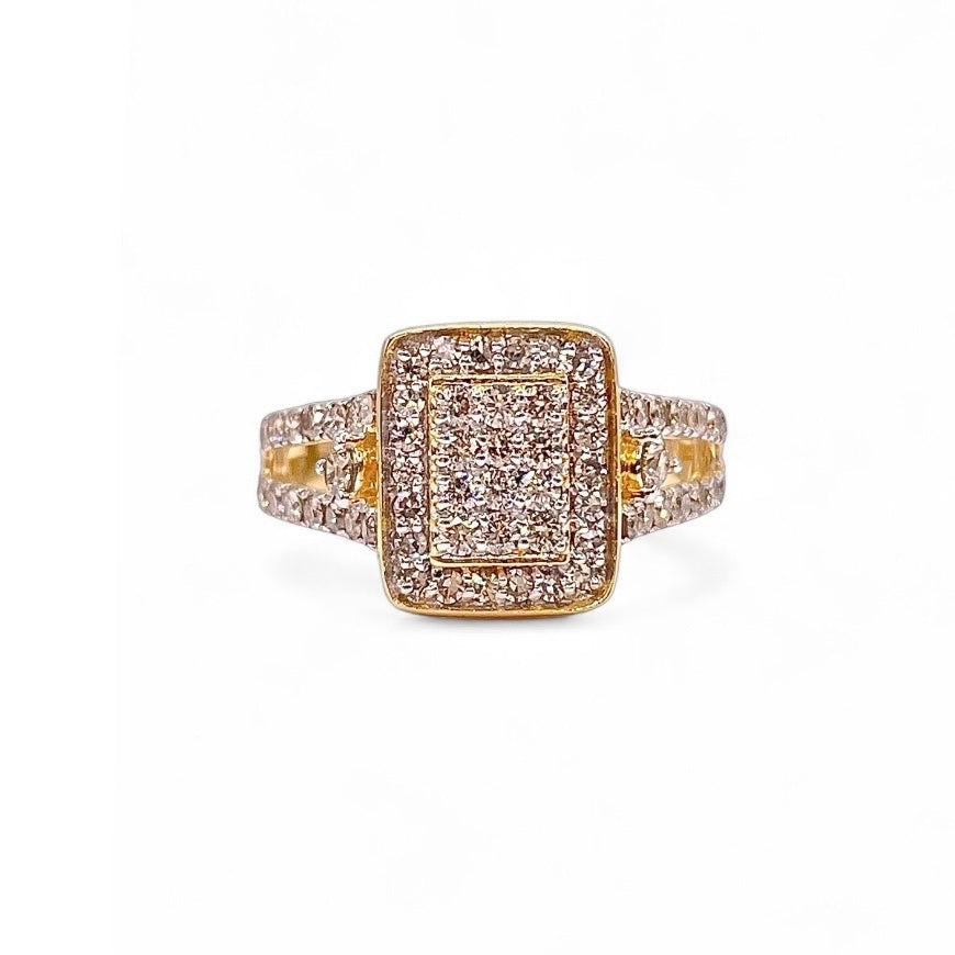 0.78 CT. Natural Diamonds Women’s Ring In 10 KT Yellow Gold