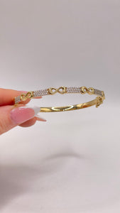 CZ Infiniti Bangle In 10 KT Yellow Gold