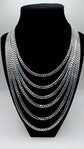 4mm Curb Link Chain In Silver