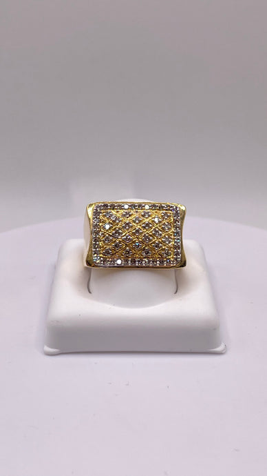 0.61 CT. Natural Diamond Men’s Ring In 10 KT Yellow Gold