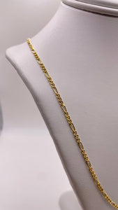 2.0mm Figaro Chain In 10 KT Yellow Gold