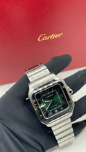 Load image into Gallery viewer, 39.8mm Santos De Cartier Watch Large With Green Dial