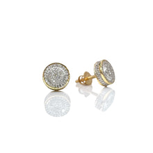 Load image into Gallery viewer, 0.30 CT. Natural Diamond Round Shape Stud Earrings In 10 KT Yellow Gold