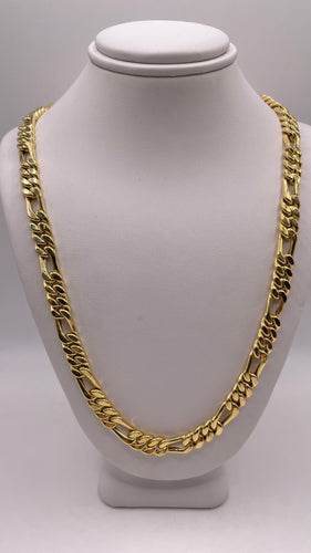 7.0mm Figaro Link Chain In 10 KT Yellow Gold